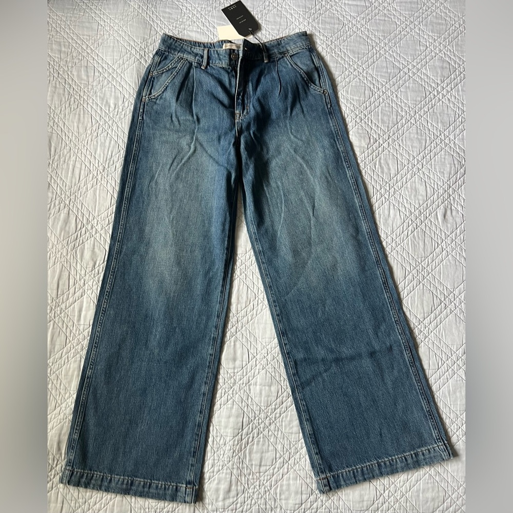💙 Current/Elliott “The Postman” Wide Leg Jeans – Lancaster Wash Size 30 | NWT - Picture 7 of 13